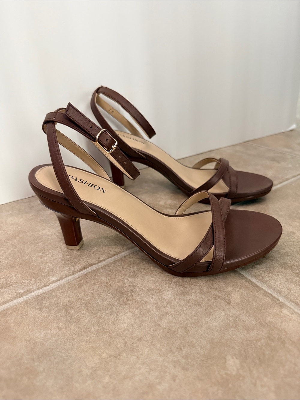 Brynn Walnut Leather 3 Inch Stilettos Size 7.5 Pashion Footwear - Picture 3 of 10